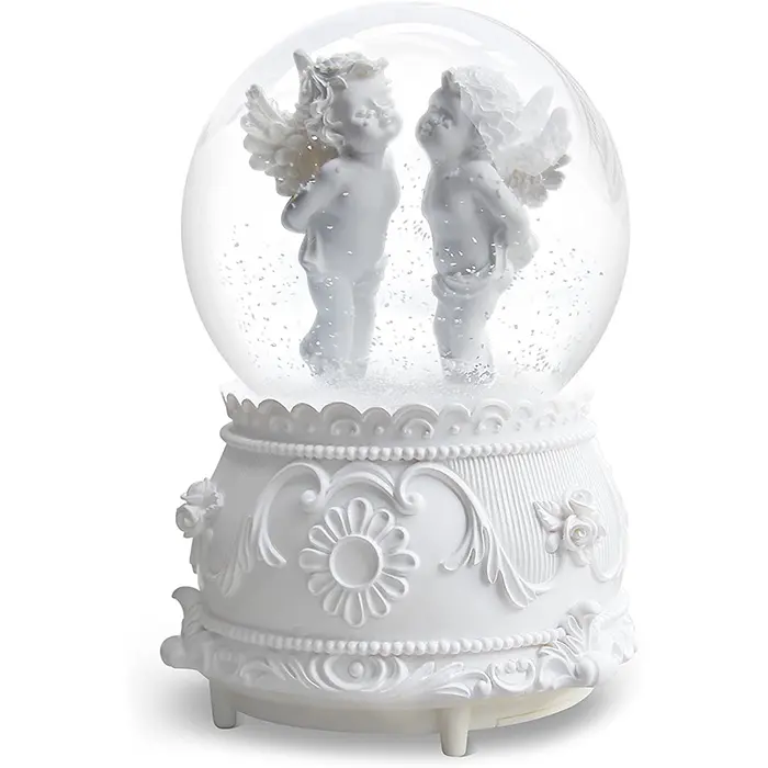 Boule de neige avec lumière Led, pour la neige, en cristal