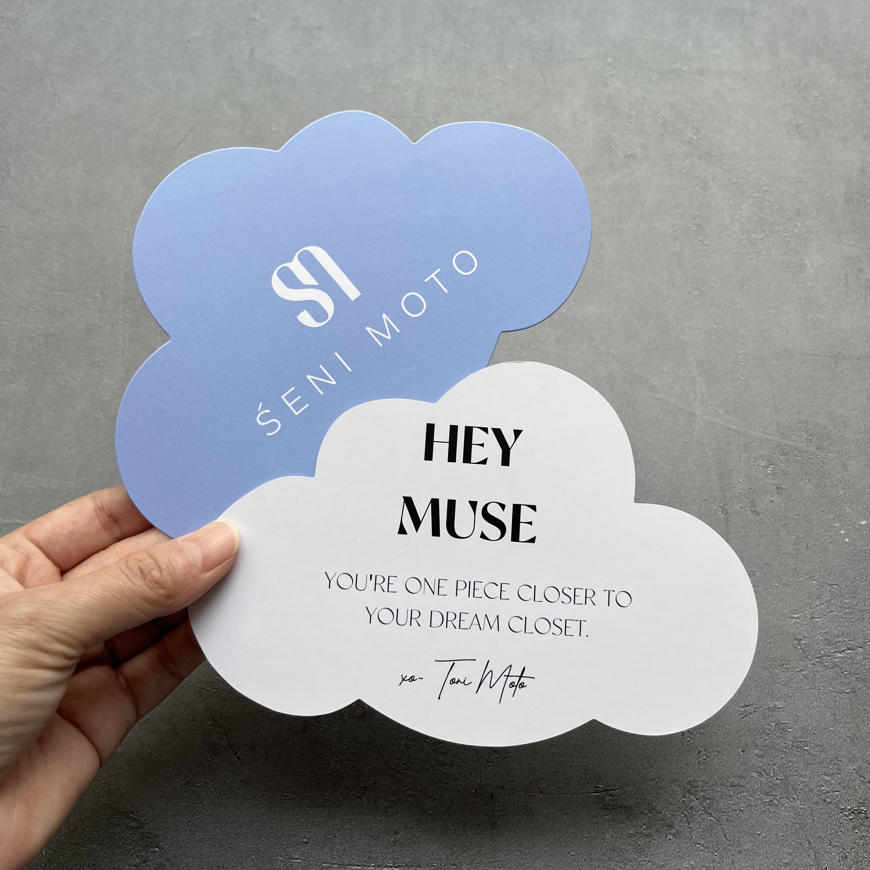 Cloud shape card