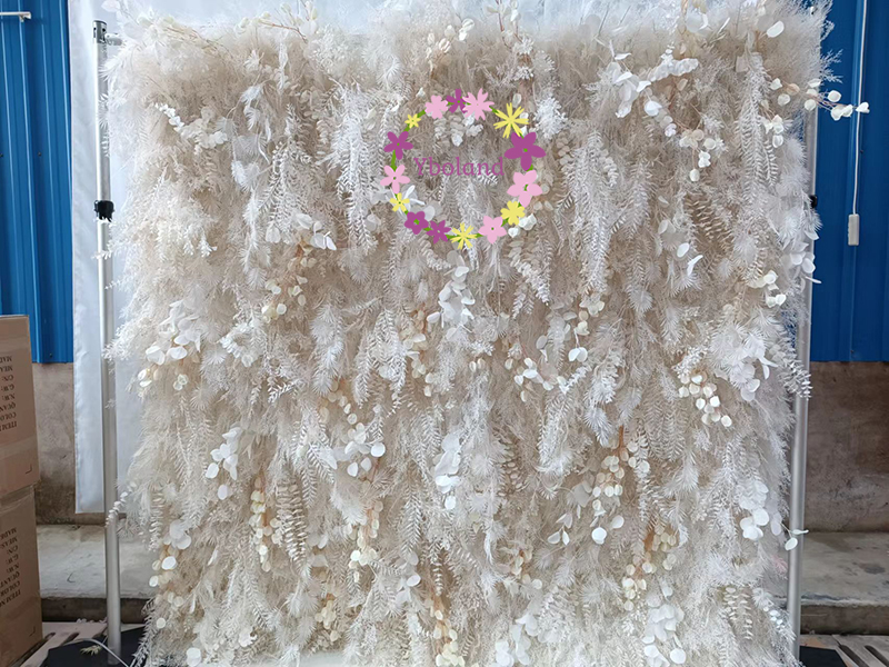 pampas flower wall 01