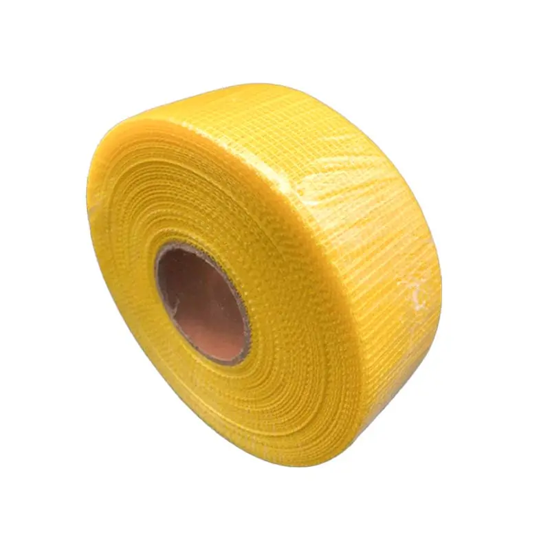 Fibra De Vidro Drywall Amarelo Cor Seam Plástico Gesso Auto-adesivo Fibra De Vidro Mesh Tape