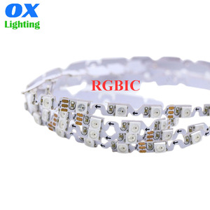 แถบไฟ LED RGB แบบสมาร์ท60LED สีเต็ม12V WS2815 6mm SPI ดิจิตอลแบบคดเคี้ยวไปมา - Product Image 1
