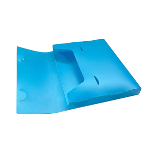 折叠彩色pp文件盒双扣办公数据收纳盒学生塑料文件盒定制 - Product Image 4