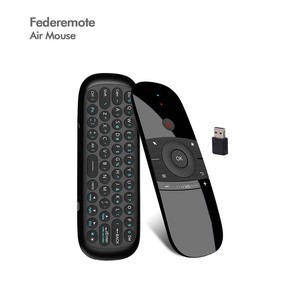 W1 senza fili Mini tastiera Mouse Combo con telecomando 2.4GHz USB ricaricabile Android TV Box IR telecomando - Product Image 2