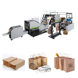 ROKIN BRAND long working life Carrefour use twisted <strong>handle</strong> fully <strong>automatic</strong> paper bag <strong>making</strong> <strong>machine</strong> sos paper bag <strong>machine</strong> - Product Image 2