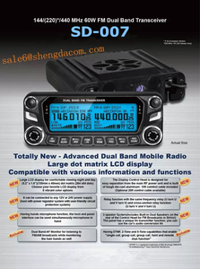 Con grande Display LCD a matrice di punti Radio terrestre più venduto a lungo raggio VHF UHF Mulit Band ricetrasmettitore Radio Mobile - Product Image 6