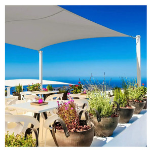 Tragbare 12'X12 'rechteckige HDPE UV-Block Sonnenschutz Segel Baldachin für Patio Garten Außenanlagen Schatten Segel & Netze