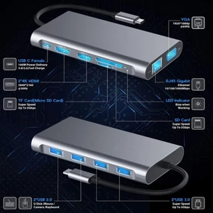 11合1 USB集线器笔记本USB3.1 C型集线器计算机配件C型集线器 - Product Image 4