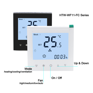 Hotowell WF11 modulante 0-10V valvola Smart Life Wifi controllo vocale termostato con 3 ventola di velocità - Product Image 1