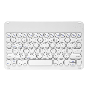 Precio bajo 2,4 Ghz Mini teclado Multimedia de carga inalámbrica Teclado ergonómico pequeño Teclado recargable