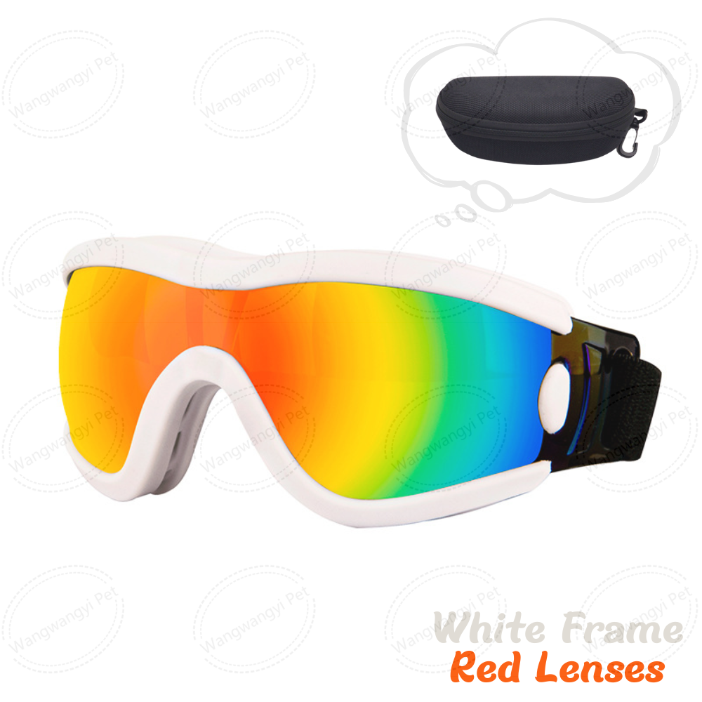 Monture blanche + verres rouges