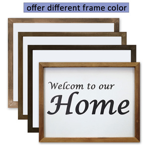 L'immagine in legno bianco incorniciata 8x16 crea il tuo segno Mdf