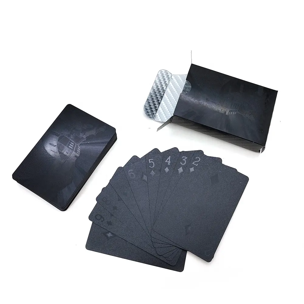 Boîte personnalisée cartes à jouer avant et arrière en PVC imperméable avec logo imprimé cartes à jouer en plastique fabriqué en Arabie Saoudite