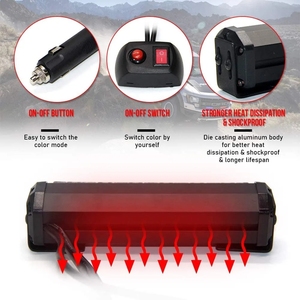 6个LED频闪灯14种模式迷你交通12v 24v闪光灯警示灯，用于室内屋顶/仪表板/挡风玻璃/格栅/甲板 - Product Image 4