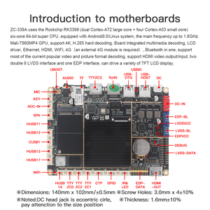 Rockchip RK3399 <span class=keywords><strong>Android</strong></span>/Linux sistema OEM scheda con Sim Card per registratore di cassa/dispositivo medico/scheda madre Digital Signage Pcba