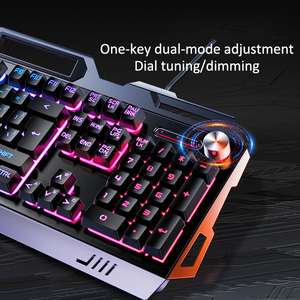 OEMカスタムメカニカルゲーミングキーボードRGBキーボードマルチメディアキー付きシアン軸キーボード - Product Image 6