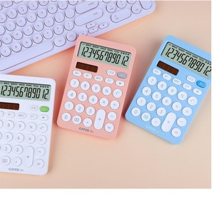 12 Digit White Blue Orange Battery and Solar Power Desk Calculator Large Big Buttons Financial Business <strong>Accounting</strong> <strong>Tool</strong> - Product Image 6