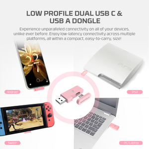 Fantech SHOOTER III WGP13S kablosuz pembe tasarım çok yönlü çoklu platformlar Gamepad Hall etkisi oyun denetleyicisi PC cep için - Product Image 3