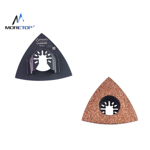 <strong>Oscillating</strong> <strong>Multi</strong> <strong>Tool</strong> 3-1/2 Inch 90mm 6 Holes Hook and Loop Back Triangle Sanding Disc - Product Image 5