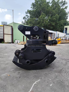 Accesorio de excavadora de agarre de madera rotativo controlado hidráulicamente para piezas de maquinaria de construcción-Carga y descarga de madera - Product Image 3