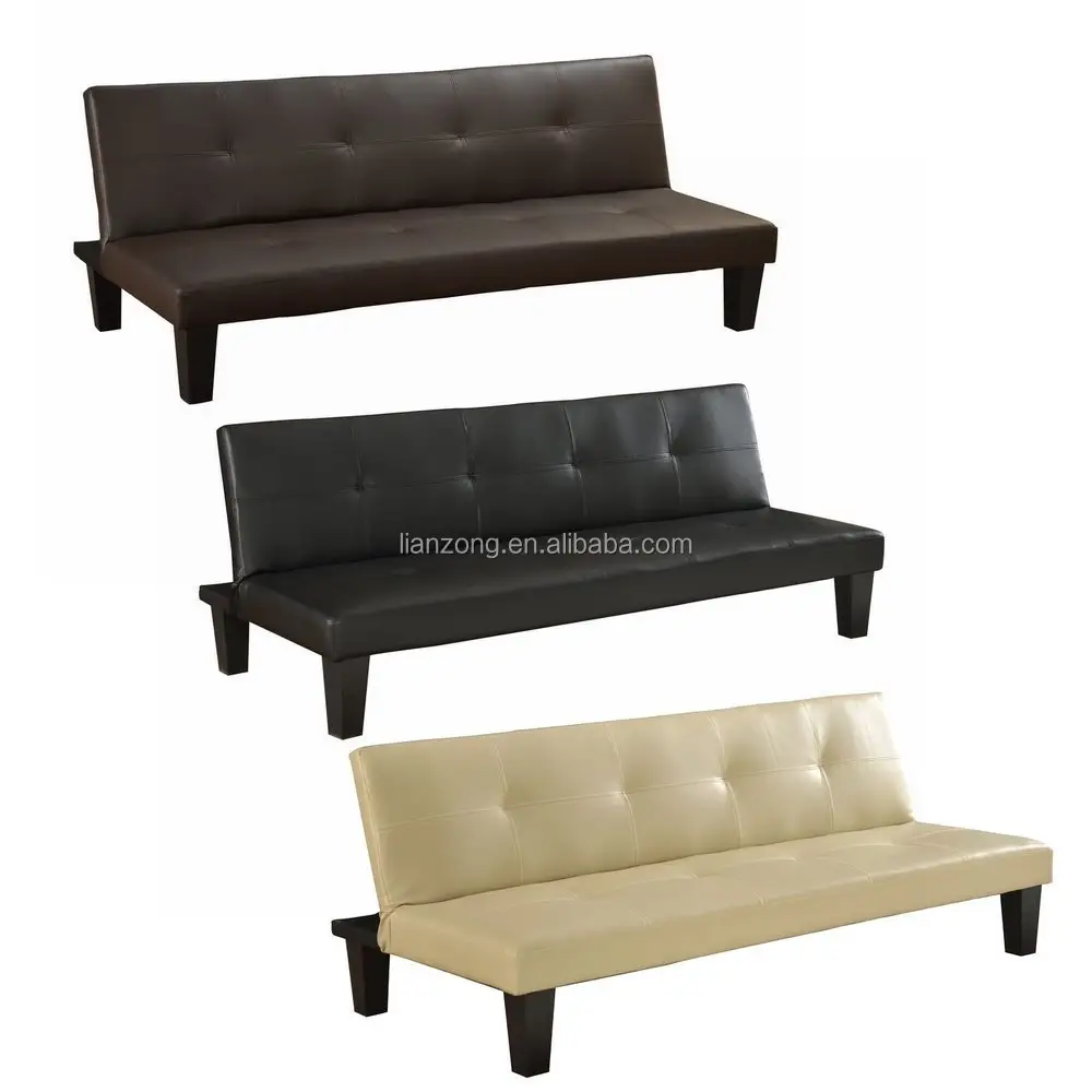 Canapé 3 places convertible en cuir/futon LZ1706H