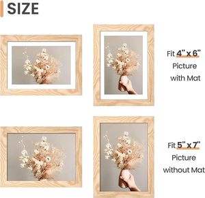 5x7額縁10個セット、マット付き4x6またはマットなし5x7の画像を表示 - Product Image 4