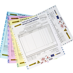 Formularios de pedido profesional Factura duplicada Libros de color Ncr Computadora Impresión continua Papel sin carbón para uso comercial