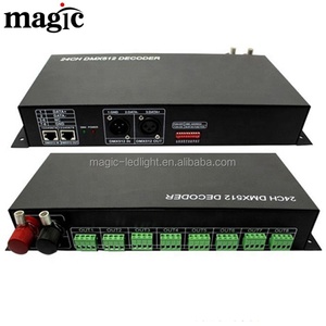 24-канальный многоканальный декодер DMX 512 RGB Светодиодная лента контроллер постоянного напряжения DMX диммер DC12V-24V 2A/CH
