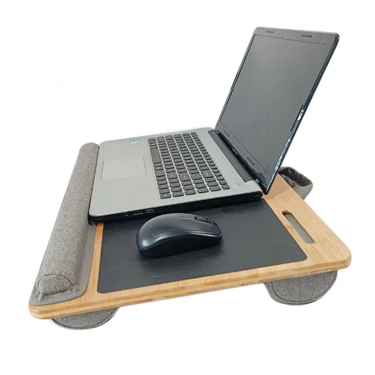 WDF-soporte portátil para Monitor de tableta y PC, bandeja de escritorio para portátil, con cojín, con soporte para teléfono móvil, gran oferta
