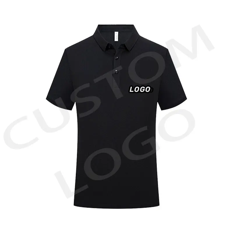 חולצת פולו 210 גרם לגברים עם שרוולים קצרים חולצת פולו קיץ בצבע אחיד קז'ואל חברה צוות כותנה סרוקה פולו גולף