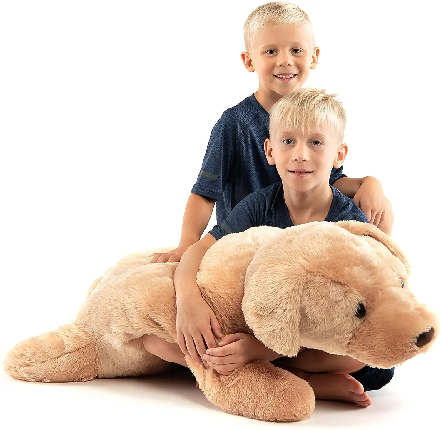 Travesseiro realista de pelúcia, brinquedo enorme de cães de pelúcia com almofada para crianças, adultos