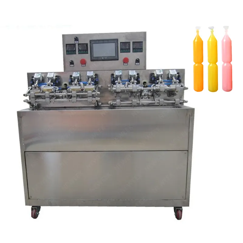 NEWEEK pump feeding litchi drink filling and sealing liquid water yogurt sachets filling sealing machine