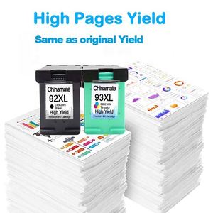<span class=keywords><strong>HP</strong></span> 92XL Reman <span class=keywords><strong>HP</strong></span> mürekkep kartuşları için yüksek verimli olmayan orijinal mürekkep kartuşu 92XL 93 Cartucho De Tinta