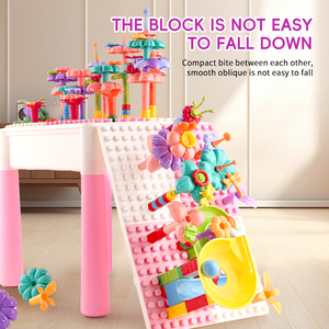 Hot Sell Children's Building Block <strong>Multi</strong> <strong>Function</strong> Baby's Learning <strong>Table</strong> <strong>Game</strong> Toy <strong>Table</strong> Chair Large Particle Building Block <strong>Table</strong> - Product Image 5