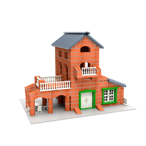 卸売低Moq376PCSDIYミニチュアミニモデルレンガビルディングハウスブロックセットアーキテクチャビルディング教育玩具子供用