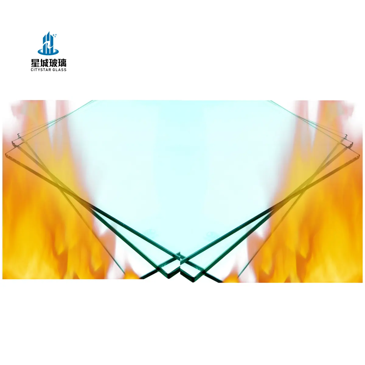 Seguridad templado resistente al calor ignífugo bajo hierro Pyrex vidrio borosilicato 4,0 chimenea y horno vidrio ignífugo