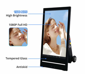 43 Inch High Brightness Movable <strong>LCD</strong> Advertising Board IP65 Outdoor <strong>Display</strong> for Restaurant Menu Welcome OEM Supplier SDK <strong>Function</strong> - Product Image 3