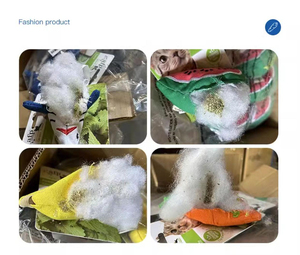 AFP Brinquedo de pelúcia para gatos, brinquedo de mastigar para animais de estimação, com ursinho fofo, banana, cenoura, melancia, peixe, som de <span class=keywords><strong>catnip</strong></span>, brinquedo para gatos
