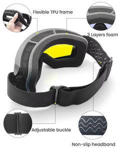 Двухслойные противотуманные лыжные очки, модные лыжные очки с индивидуальным логотипом, защищающие от песка, прозрачная защита для глаз для мужчин и женщин - Product Image 5