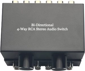 <strong>2</strong> in 4 Out or 4 in <strong>2</strong> Out L/R Audio Switch <strong>Splitter</strong> <strong>RCA</strong> Stereo Switch Selector for DVD Stereo Speaker CD Player - Product Image 4