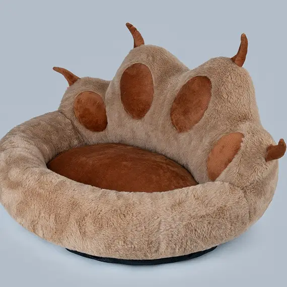 Atacado fantasia quente velo 3D cão novidade pata forma pet cama