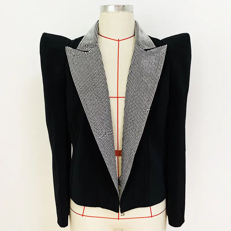 Novance olx052 terno feminino formal e preto, blazers para mulheres, roupas femininas de inverno 2021