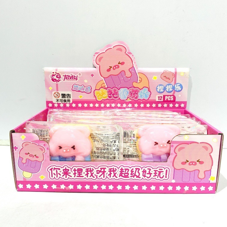 JXC-0260 Piggy Snow Cute Stick Squeeze Toy
