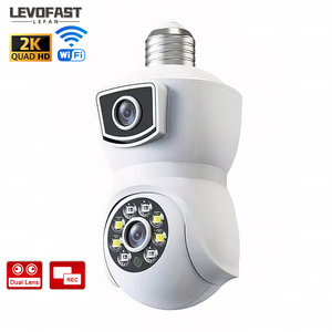 LEVOFAST便宜的4MP E9灯泡无线WIFI双镜头灯泡摄像头360安全监控IP PTZ灯泡摄像头 - Product Image 3