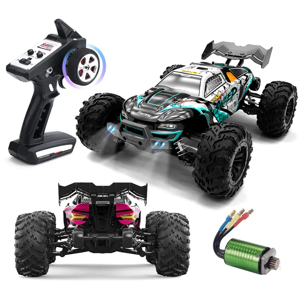 2.4GHz 1/16 voiture électrique RC pour adultes avec haute vitesse 70 KM/H camion télécommandé sans balais 4x4 voiture RC tout-terrain