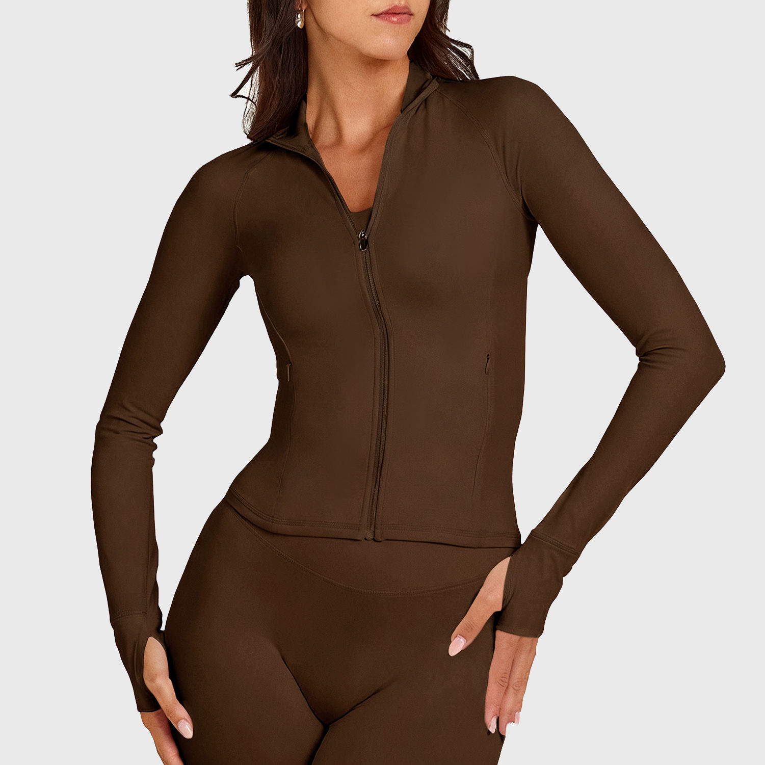 เสื้อแจ็คเก็ตสีน้ำตาล