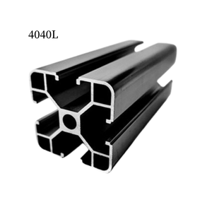 Venta al por mayor de perfiles de extrusión de aluminio industriales en negro V personalizados 40x40 Al Material ranura en T marco cuadrado patrón de procesamiento de corte - Product Image 6