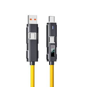 Cable multipuerto de Venta caliente para teléfono/android/Tipo C 4 en 1 cable de datos de pantalla digital Cable de transferencia de datos multifunción