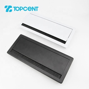 TOPCENT 铝合金软关闭长方形方形办公桌桌面办公桌电缆孔盖扣环 - Product Image 4