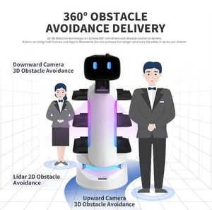 Robot de entrega comercial con sensor de evitación de obstáculos de ultrasonido de diseño humanoide inteligente - Product Image 5