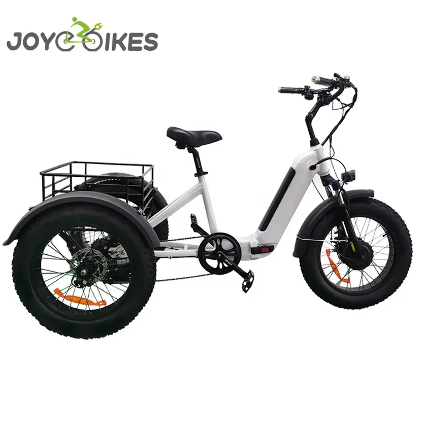 Joyebikes bicicleta elétrica, 20 "* 4.0 bicicleta de pneu gordo para homens e mulheres, 3 rodas, bicicleta elétrica para adulto com motor de 500w